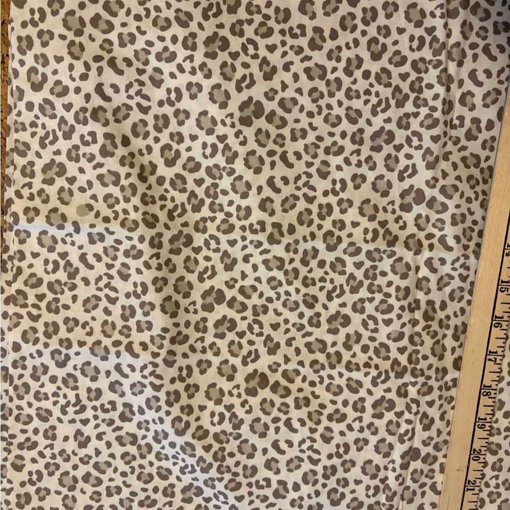 Leopard Print Fabric in Gray and Cream